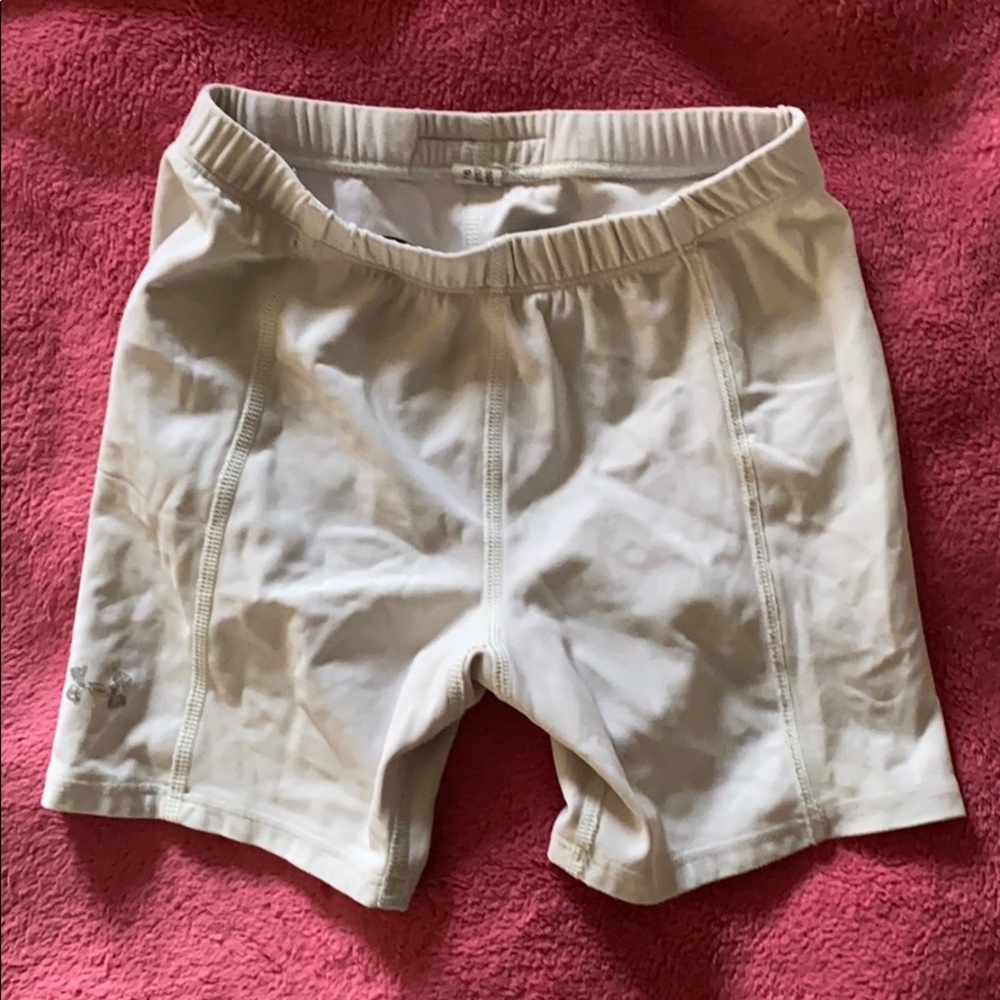 Youth Large Under Armour white spandex